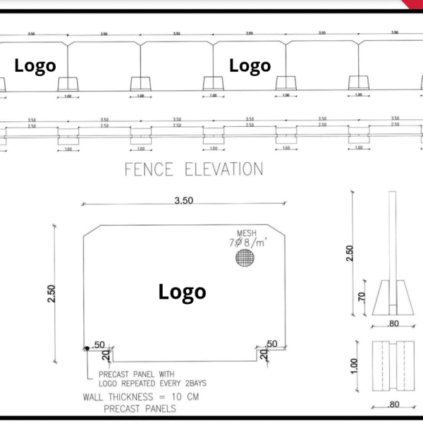 الأسوار البريكاست (Precast Concrete Fences) هي نوع من الأسوار الجاهزة المصنوعة من الخرسانة سابقة الصب، وتُستخدم على نطاق واسع في المشاريع السكنية، التجارية، والصناعية نظرًا لمزاياها العديدة من حيث المتانة، السرعة في التركيب، والتكلفة على المدى الطويل. مميزات الأسوار البريكاست: